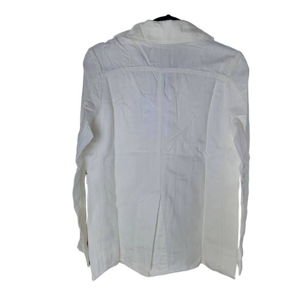 Sandrine Rose -968‎ x Free People NWT Empire Jacket Utility Shirt White Size S - Picture 5 of 9